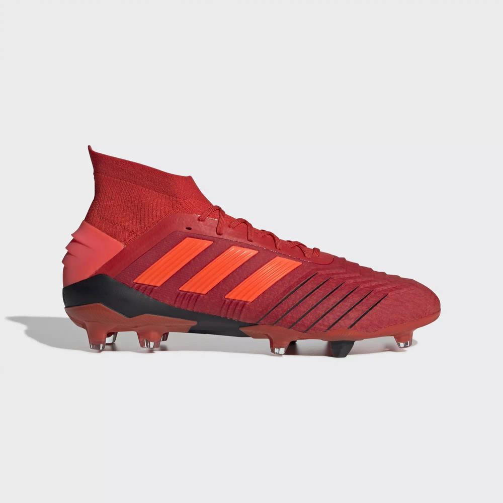 Adidas Predator 19.1 Firm Ground Tacos de Futbol Rojos Para Hombre (MX-91800)